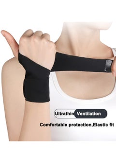 KASTWAVE Arthritis Gloves, 1 Pair Wrist Thumb Support Braces, Ultra Thin Soft Elastic Compression Sleeves Fingerless Glove, Adjustable Sports Thumb Bandage Wrap Protector for Women & Men  - Image 4