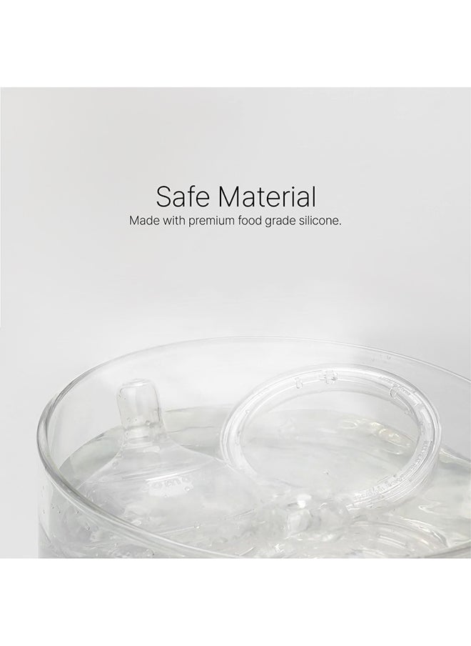 comotomo - Natural Feel Baby Bottle 250 ML With Pack Of 2 Natural Teat Silicone Nipples, Y Shape Hole With Variable Flow, 6 Months + - Image 1