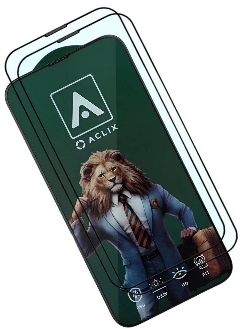 ACLIX 2 Pieces Antistatic ESD Dustproof Premium Quality High Definition Tempered Glass Screen Protector Designed For  iPhone XS - Image 1