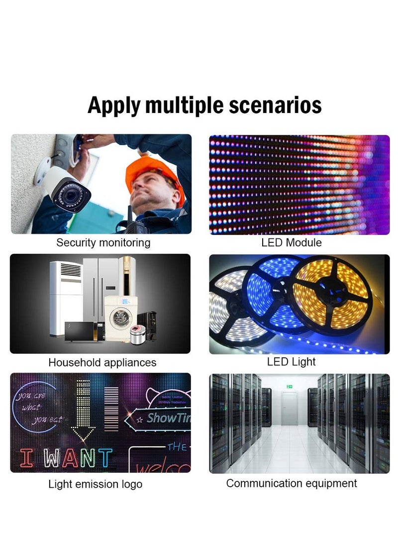 جوميز محول كهربائي عالمي بتقنية تنظيم الطاقة DC 24V 15A 360W، محول تيار متردد 110/220V إلى تيار مستمر 24V، محول إضاءة شريط LED، طابعة ثلاثية الأبعاد، مشروع حاسوب، نظام CCTV - Image 5