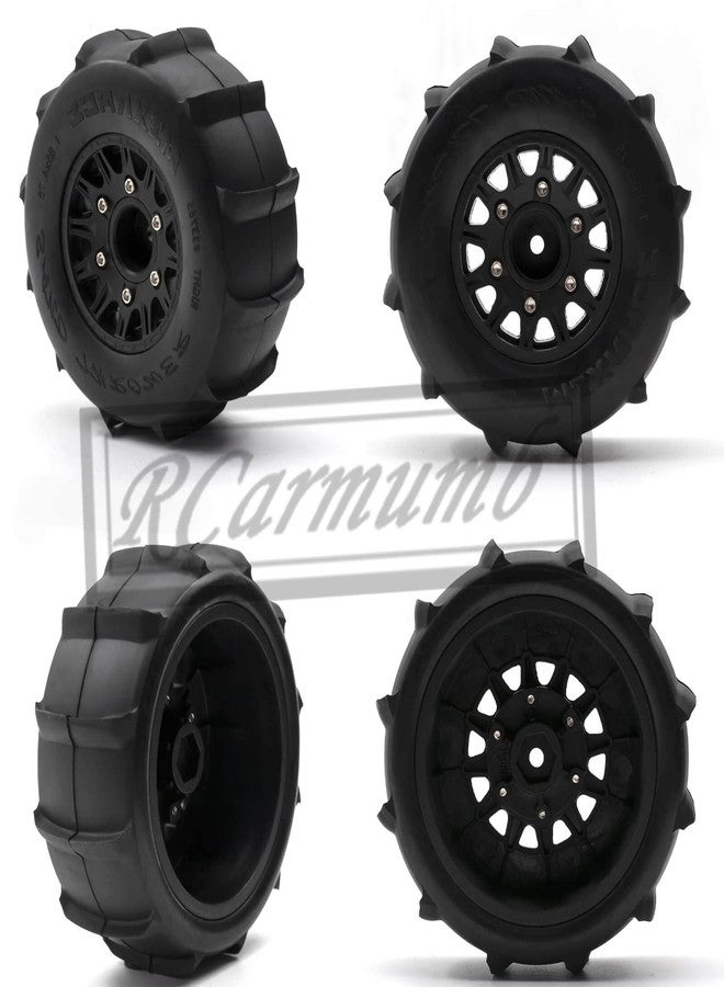 عجلات وإطارات سداسية الشكل من Rcarmumb مقاس 12 مم/14 مم لسيارات التحكم عن بعد من طراز Slash 2WD 4×4 بمقياس 1/10، إطارات بديلة قابلة للفصل من Arrm a Senton Axia1 Red cat Rc 4wd، إطارات ثلجية وصحراوية، 4 قطع من إطارات شاحنات التحكم عن بعد، أسود - Image 5
