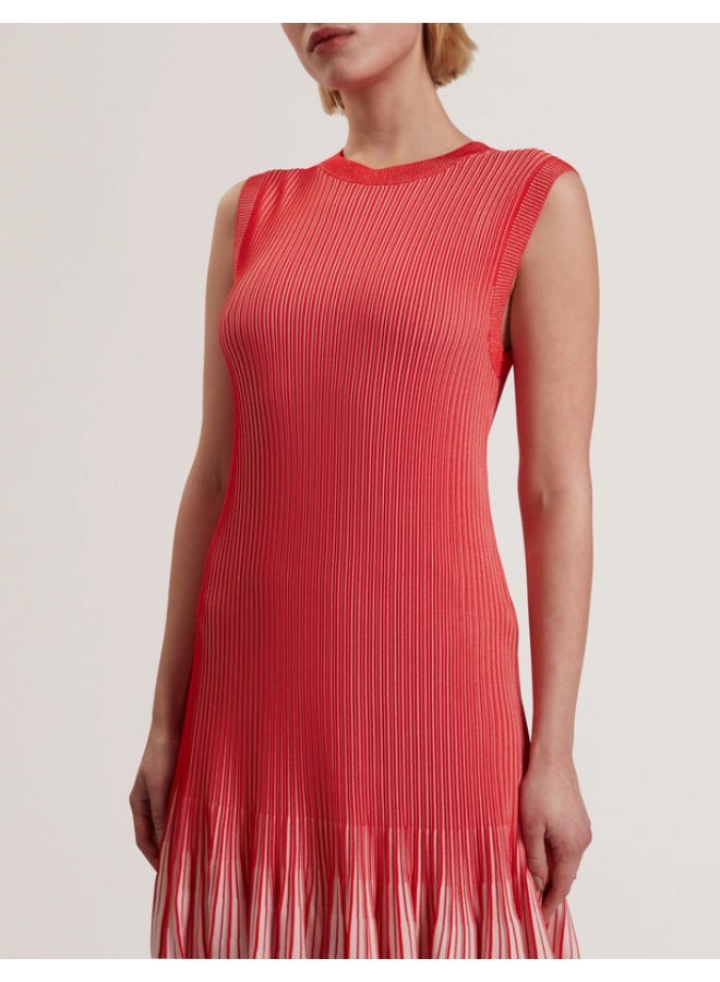 Ted Baker Textured Stripe Flippy Skirt Mini Dress - Image 3