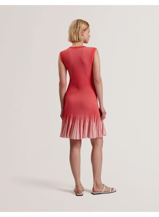 Ted Baker Textured Stripe Flippy Skirt Mini Dress - Image 4