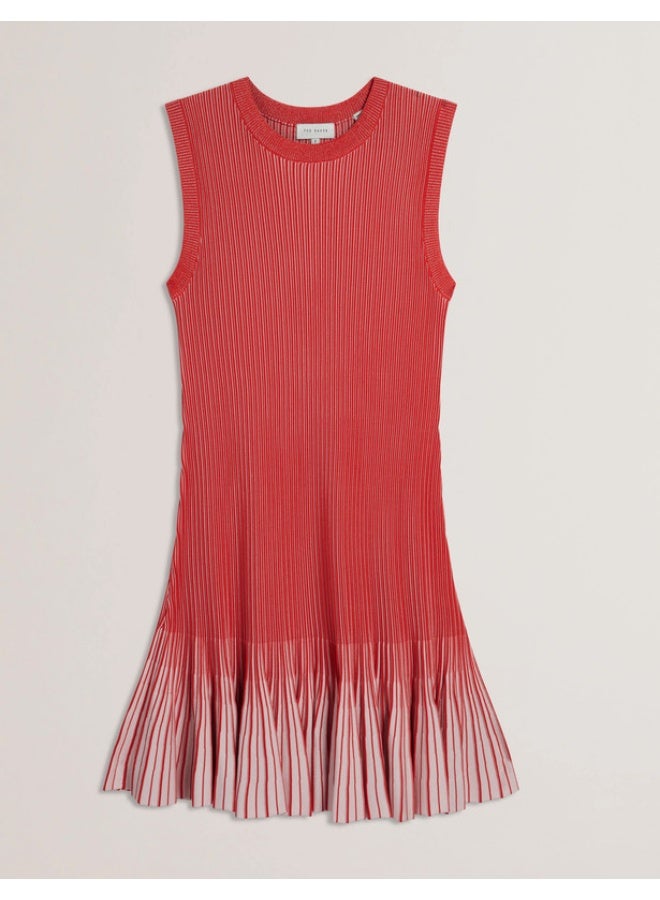 Ted Baker Textured Stripe Flippy Skirt Mini Dress - Image 5