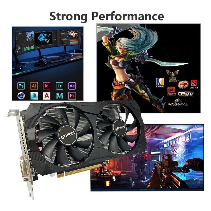 QTHREE Radeon RX 560 XT 8GB GDDR5 Graphics Card,1792SP,128 Bits,DVI,HDMI,DP,Gaming Video Card for PC,Computer GPU,PCI Express x16 3.0 - Image 5