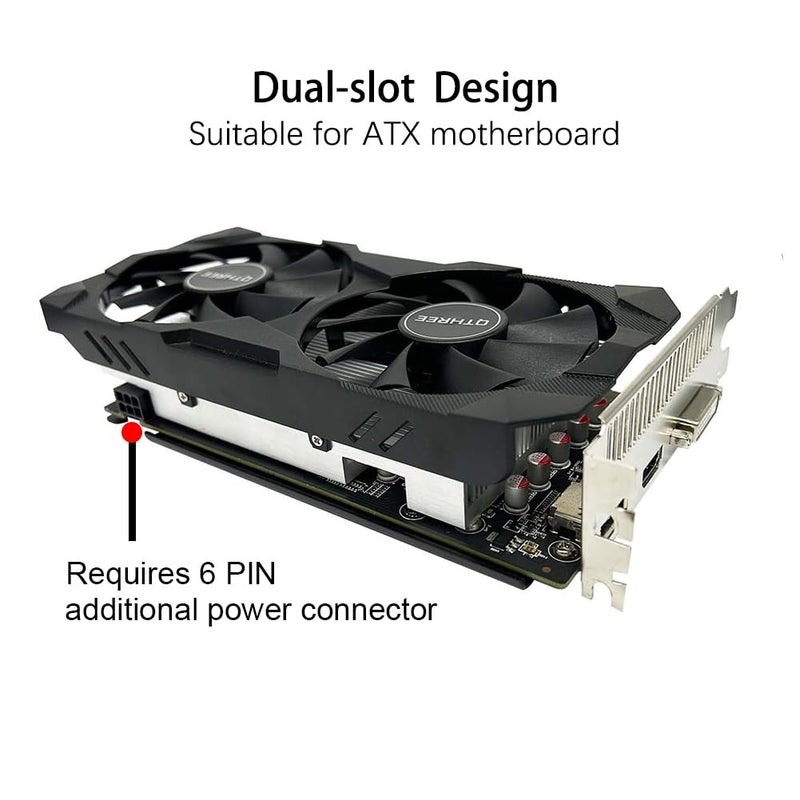 QTHREE Radeon RX 560 XT 8GB GDDR5 Graphics Card,1792SP,128 Bits,DVI,HDMI,DP,Gaming Video Card for PC,Computer GPU,PCI Express x16 3.0 - Image 3