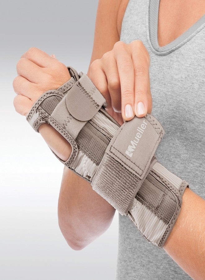 MUELLER Sports Medicine Reversible Wrist Stabilizer with Splint, Wrist Pain Relief Support for Men and Women, Ideal for Carpal Tunnel, Tendinitis, Arthritis, Taupe, Small/Medium - Image 2
