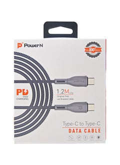 POWER N Power N - Type C to Type C fabric cable, cut-resistant - fast charging  - Image 1