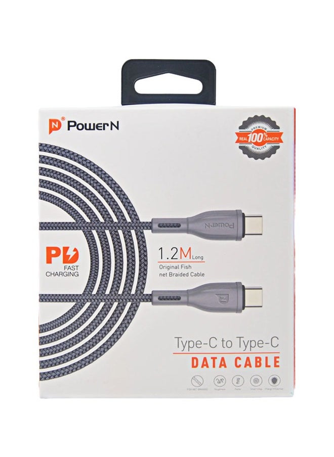 POWER N - Power N - Type C to Type C fabric cable, cut-resistant - fast charging - Image 1