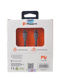 POWER N Power N - Type C to Type C fabric cable, cut-resistant - fast charging  - Image 3