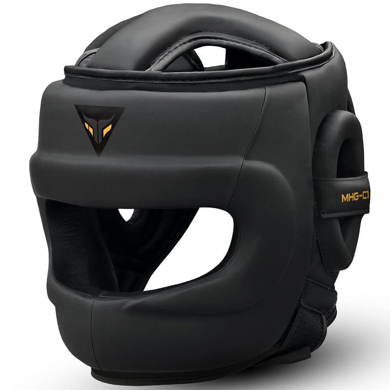 Mytra Fusion Boxing Headgear MMA Kickboxing Grappling Taekwondo Karate Training Head Gear, One Size Fits to All - Image 1