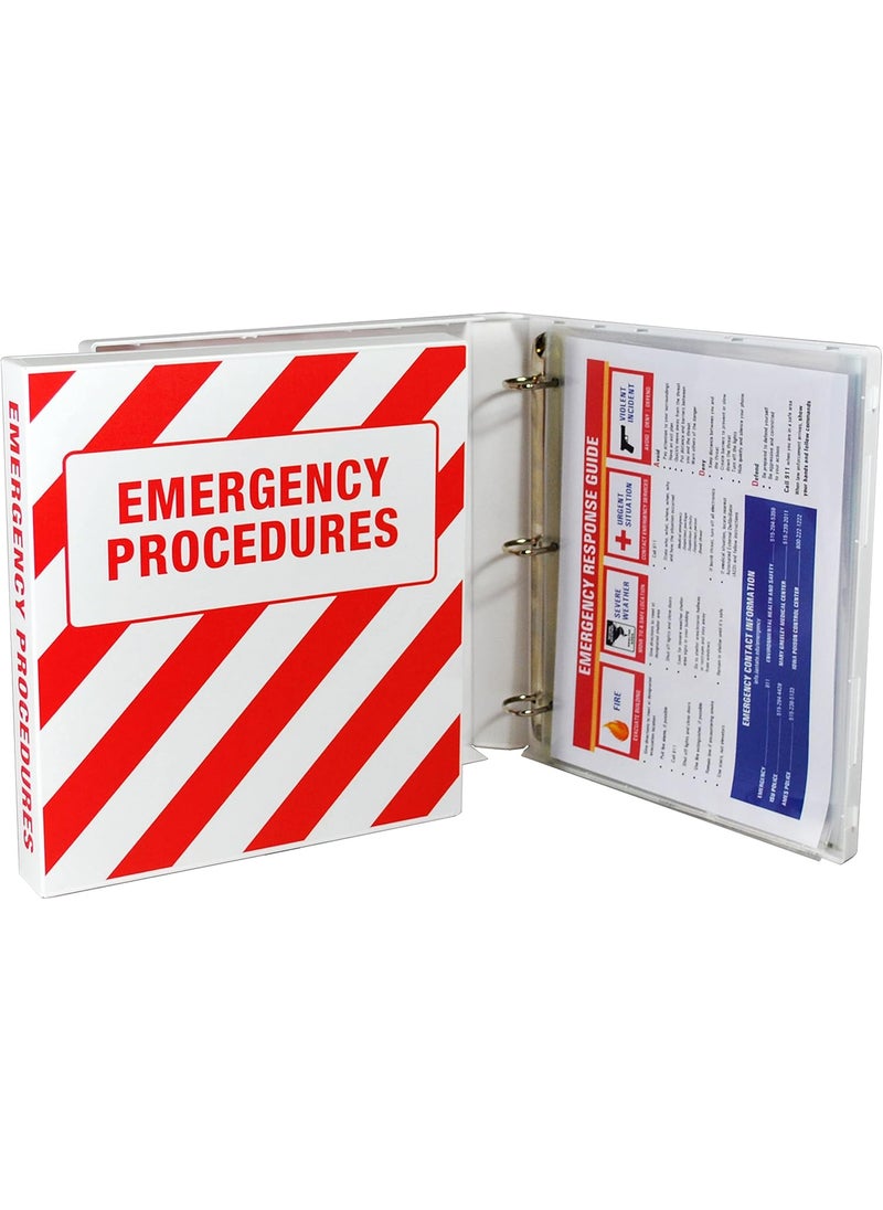 UniKeep UniKeep Emergency Procedures Binder  15 Inch Spine  with Metal DRings  - Image 2