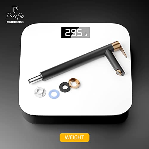 Pixaflo Vocal SS-304 Extended Tall Body Pillar Cock 12" Tap for Wash Basin | Stainless Steel (Black Bronze | Pack of 1) - Image 4