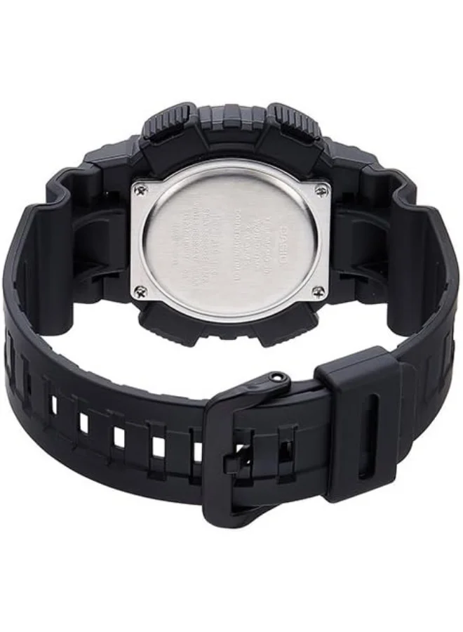 CASIO Casio Men Black Dial Resin Band Watch aeq-110bw-9a