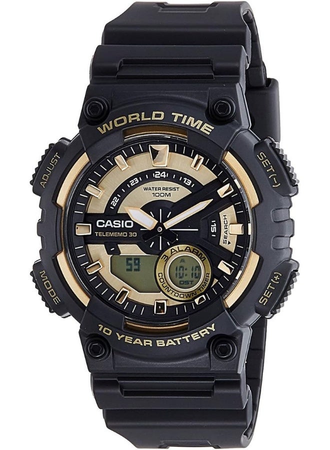 كاسيو ساعة كاسيو للرجال بقرص أسود وسوار راتنج -- - Image 1