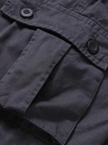 AKARMY Men's Casual Cargo Pants Military Army Camo Pants Combat Work Pants with 8 Pockets Gray 32 - Image 5
