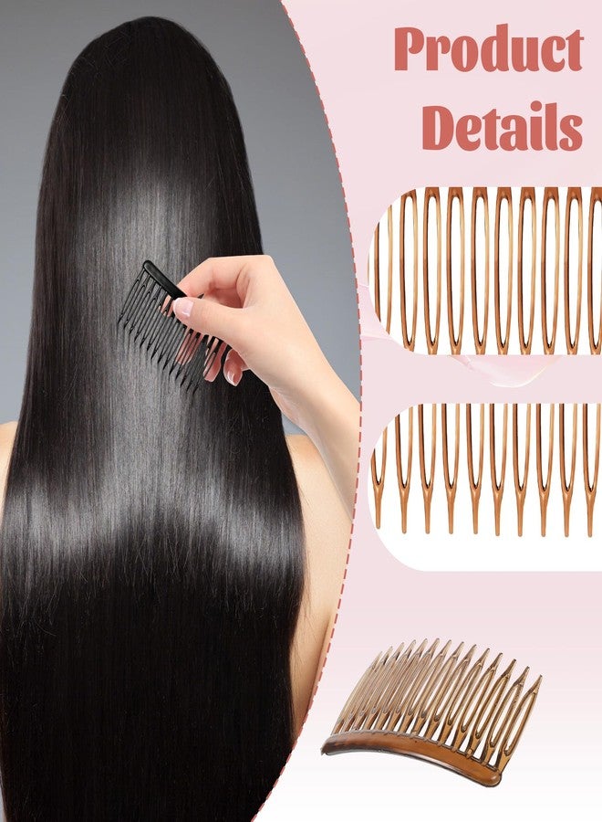 Bruislard 8Pcs 14 Teeth Hair Side Comb Twist French Vintage Style Hair Clips Fine Styling Combs for Women Girls Bridal Veil Fine Hair Wedding - Image 3