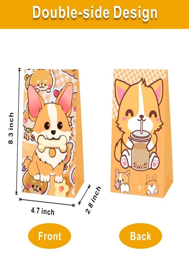 ARHAVI 12Pcs Corgi Party Favor Gift Bags for Corgi Birthday Party Decorations Supplies - Image 3