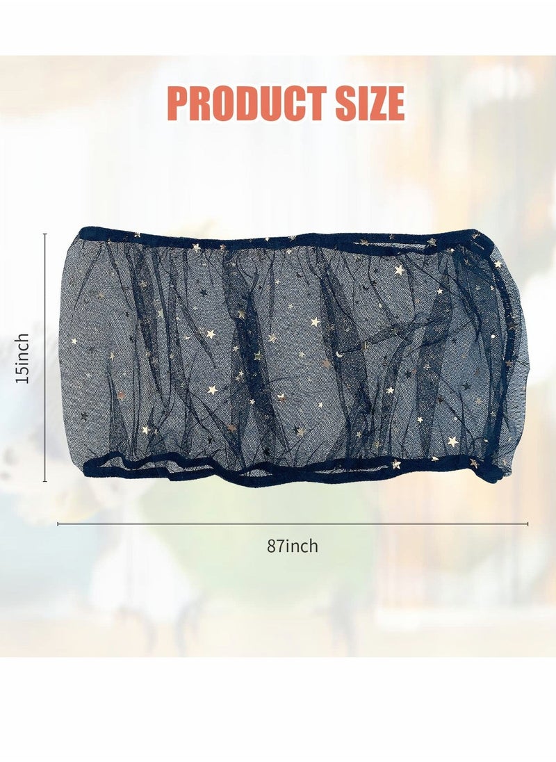 Birdcages Cover Universal Birdcage Cover Black and White 2 Piece Adjustable Soft Airy Nylon Mesh Net Cover Bird Cage Seed Catcher Parrot Cage Mesh Skirt for Round Square Cages  - Image 3