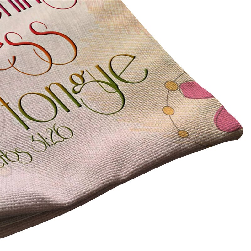 Solekla Inspirational Christian Bible Verse Proberbs Quotes Farmhouse Oblong Rectangle Decorative Throw Pillow Case,12x20 inch, She Opens Her Mouth with Wisdom and The Teaching of Kindness is on Her Tongue - Image 5