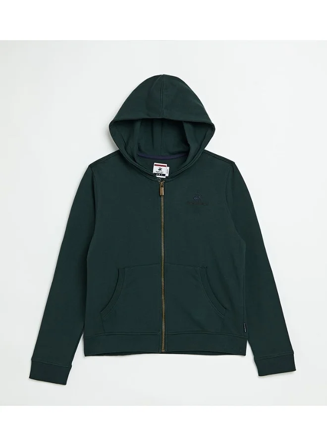 BEVERLY HILLS POLO CLUB Logo Detail Long Sleeves Hoodie