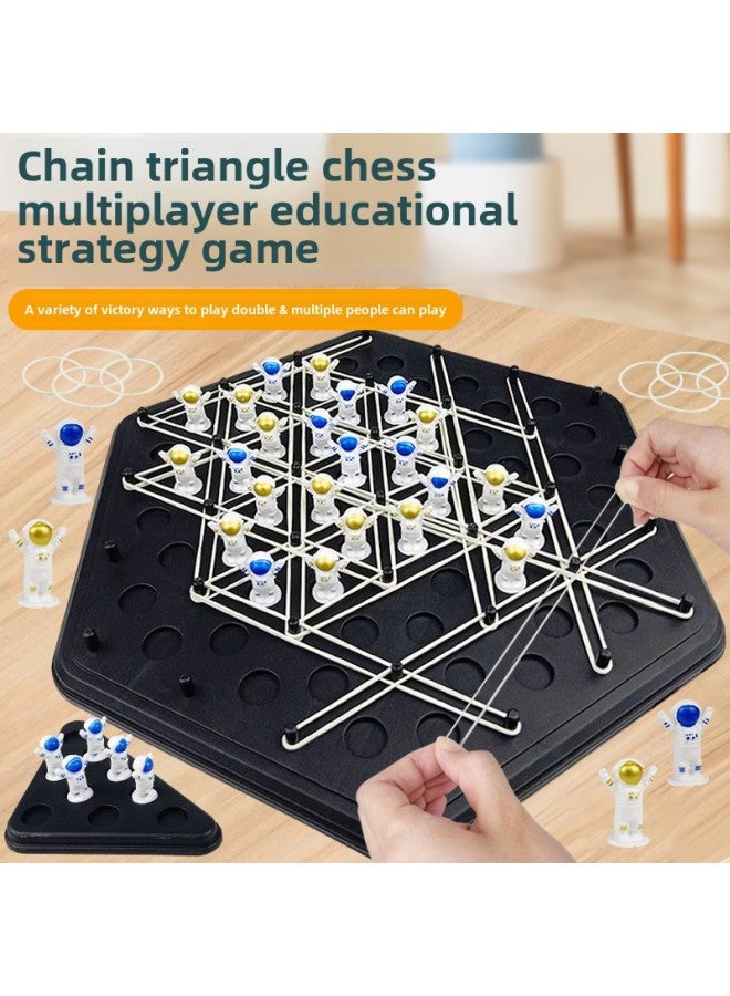 Chain Triangle Chess Desktop Puzzle Game Family Parent-child Interactive Game Exercise Logic Puzzle Toy-Color: Hexagonal 20.5cm-untying Challenge 142g - Image 2