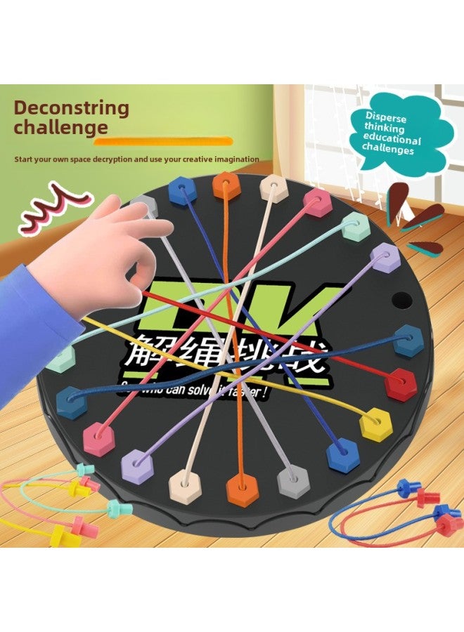 Chain Triangle Chess Desktop Puzzle Game Family Parent-child Interactive Game Exercise Logic Puzzle Toy-Color: Hexagonal 20.5cm-untying Challenge 142g - Image 4