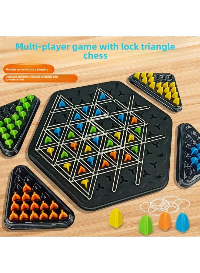 Chain Triangle Chess Desktop Puzzle Game Family Parent-child Interactive Game Exercise Logic Puzzle Toy-Color: Hexagonal 20.5cm-untying Challenge 142g - Image 3