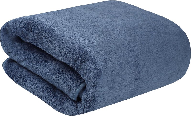 Fezora ® Microfiber Bath Towels | Extra Soft & Plush Quick-Dry Towels (70x140 cm) – Highly Absorbent Large-Size Towels for Bathing (Dark Blue_Pack_1, Medium) - Image 1