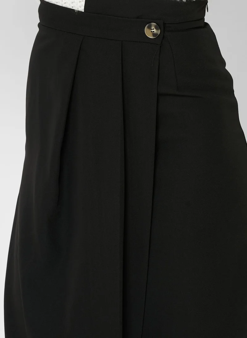 Khizana Wrap Detail A-Line Skirt