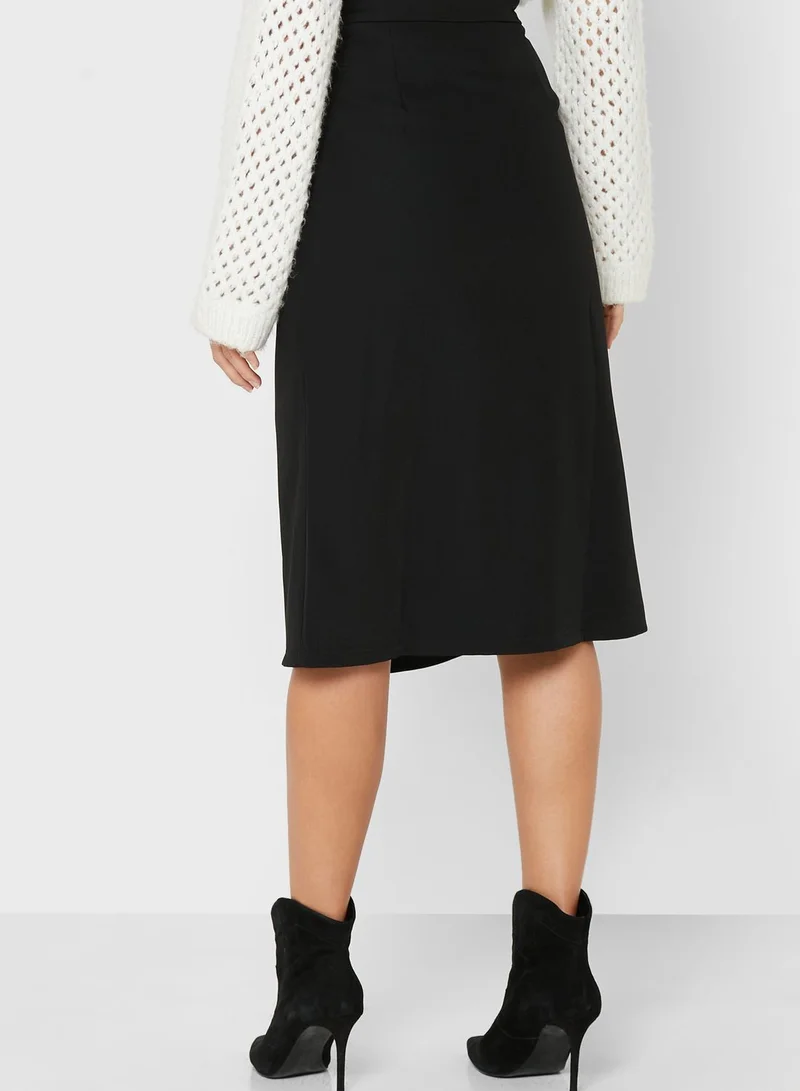 Khizana Wrap Detail A-Line Skirt