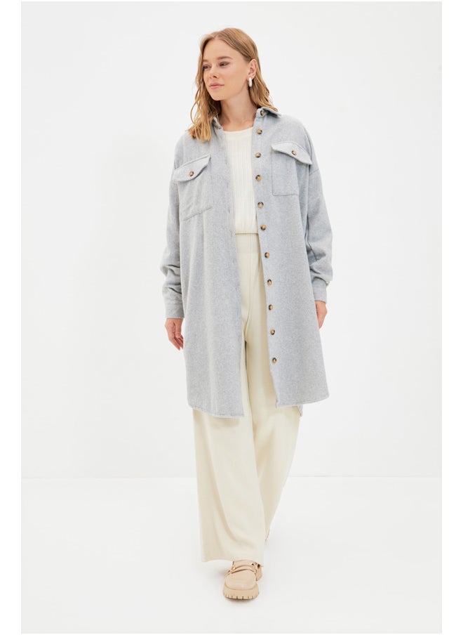 trendyol - Woman Modest Shirt Gray - Image 1