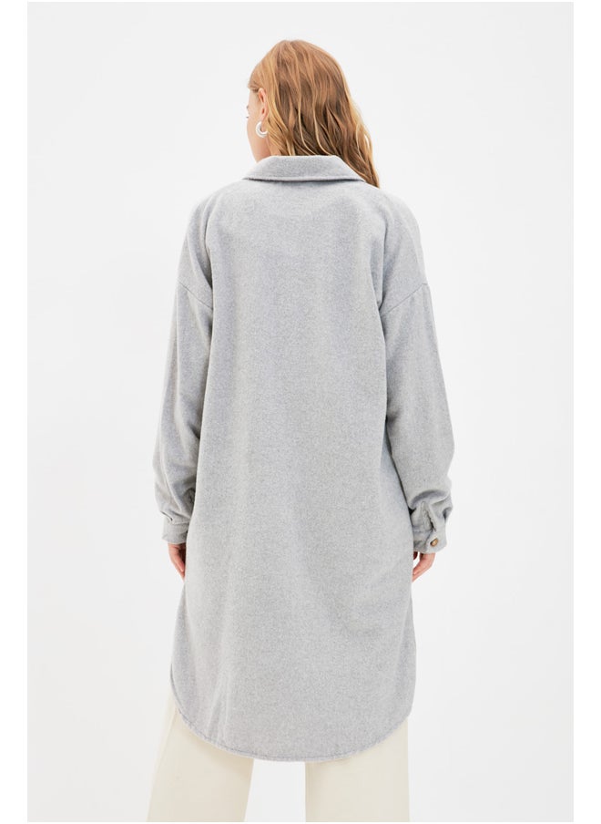 trendyol - Woman Modest Shirt Gray - Image 1