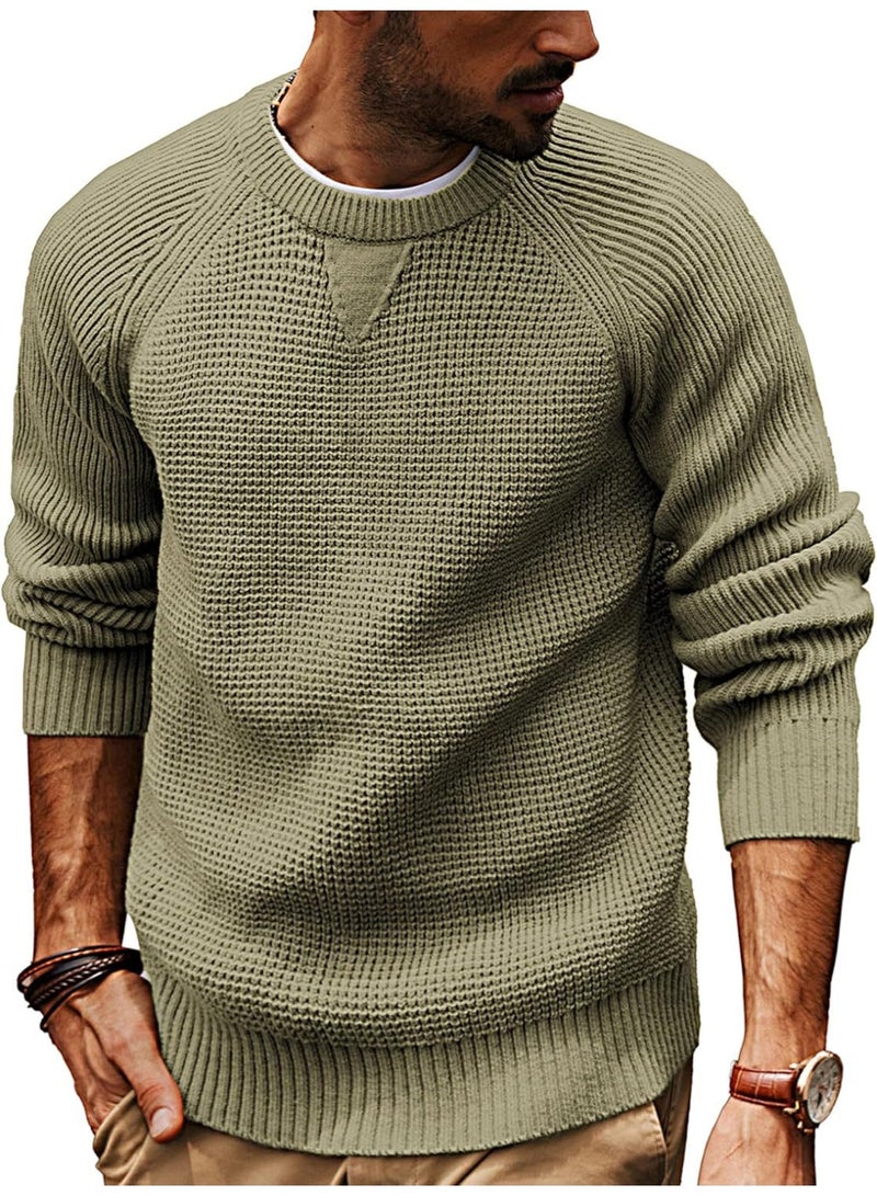 NIBEMINENT Retro Heavy Sweater Men's Winter Thickened Sweater Loose Casual Knitted Sweater Men's Clothing - Image 1