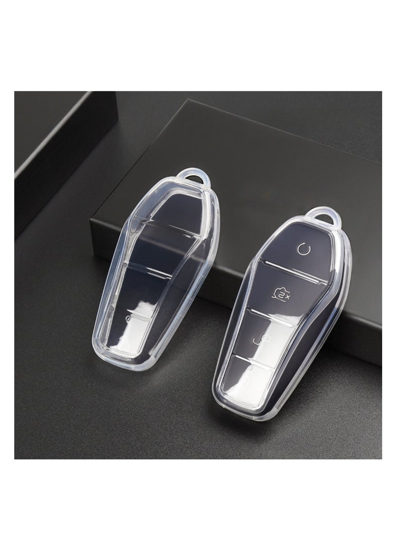 NOVOLAN NOVOLAN Key Shells 2 Pack Car Key Cover Compatible with BYD, Ultra-Thin Transparent Full Coverage, Original Look Protects Against Dust & Debris, Lightweight and Portable (clear) - Image 1