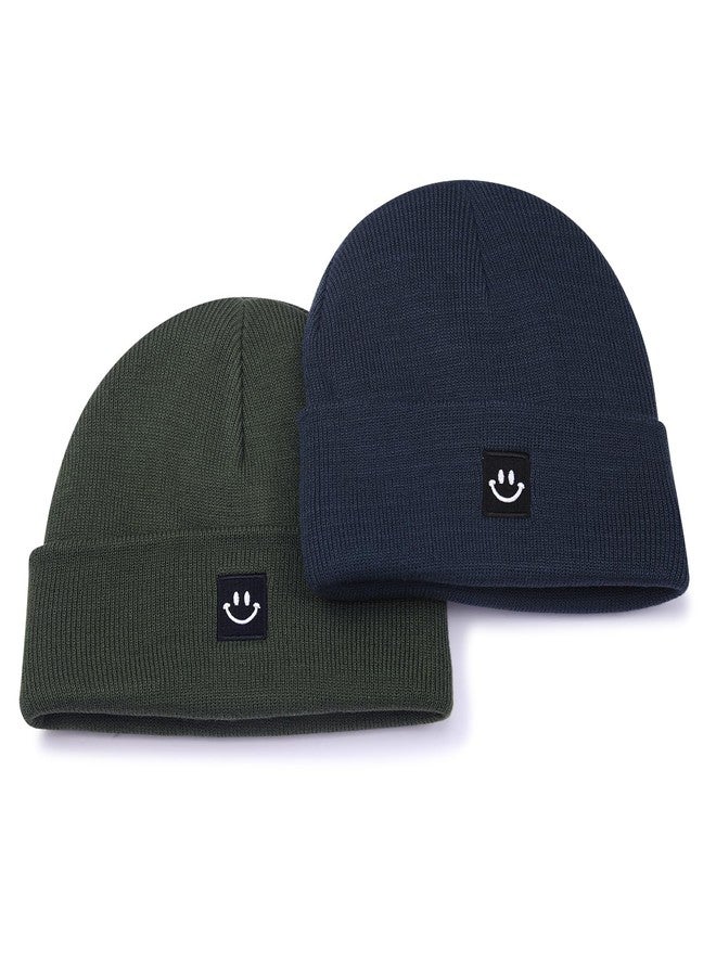 MaxNova 2 Pack Baby Beanie Fleece Lined Knit Toddler Hat for Girls Boys 0-8 Years - Image 2