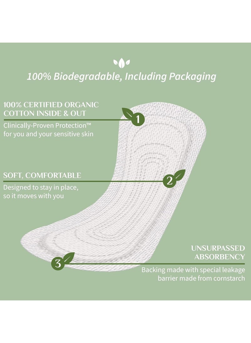 Organyc Clinically Proven Protection Organic Cotton Panty Liner, Flat, 24 Pieces - Pack of 1 - Image 4