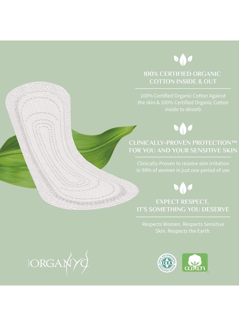 Organyc Clinically Proven Protection Organic Cotton Panty Liner, Flat, 24 Pieces - Pack of 1 - Image 5