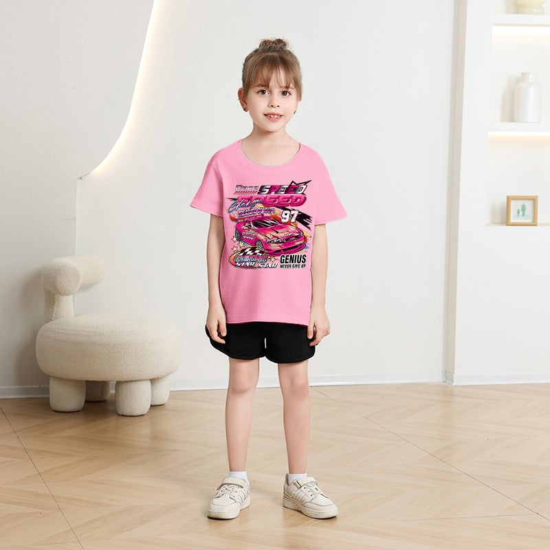 Boys And Girls Short-Sleeved Loose T-Shirts For Children, 2026 Stylish Tops, Half-Sleeved Children'S Clothing - Image 5