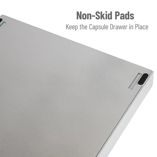 Mind Reader Nespresso Compatible Capsule Drawer, Countertop, Coffee Pod Holder, Storage, 9.25"L x 15"W x 2"H, Silver - Image 5
