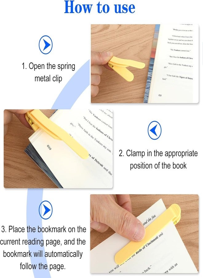 PiyuBind Silicone Bookmark - Hands-Free Page Keeper, Smart Bookmark for Readers, Book Lovers, Kids, Students, Teachers - Unique Page Holder, Reading Accessories, Gifts for Men & Women (3 Pcs) - Image 5