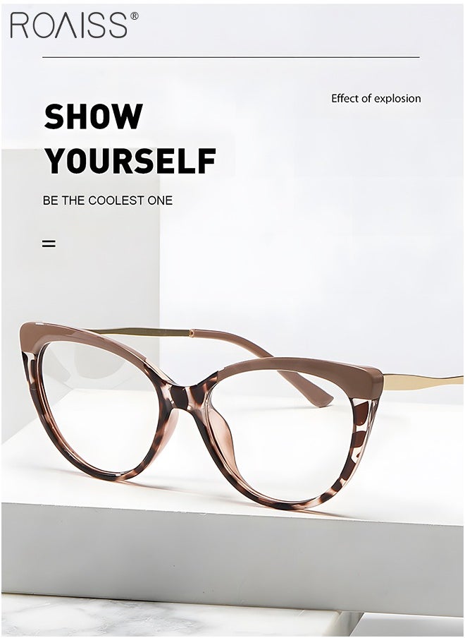 roaiss Women's Blue Light Blocking Glasses Blue Light Filter Computer Reading Gaming TV Phones Cat Eye Eyeglasses Fashion Anti Eyestrain Headache Eyewear  - Image 3