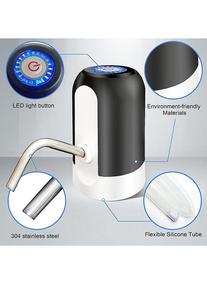 Home 5 Gallon Water Bottle Pump, USB Charging Portable Electric Water Pump for for for 2-5 Gallon Jugs USB Charging Portable Water Dispenser for Office, Home, Camping, Kitchen and etc,Black  - Image 3