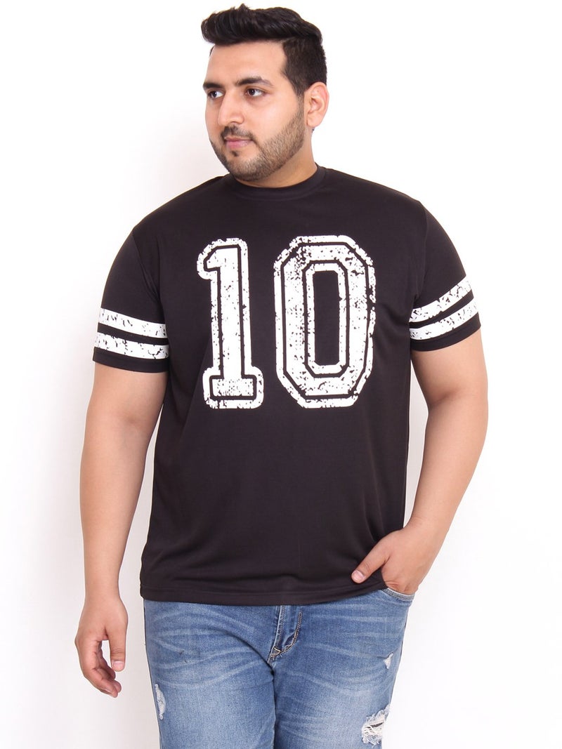 Bigbanana Men's Round Neck T-Shirt (CURT,Black,6XL) - Image 1