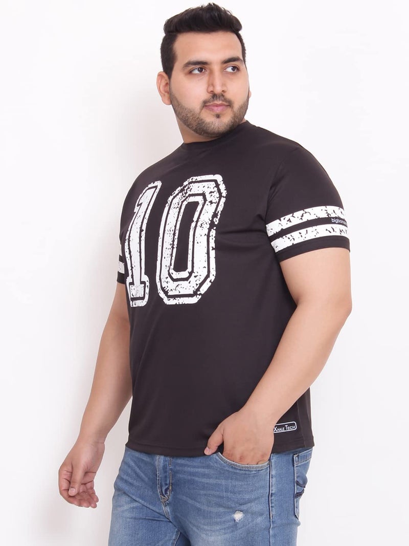 Bigbanana Men's Round Neck T-Shirt (CURT,Black,6XL) - Image 4