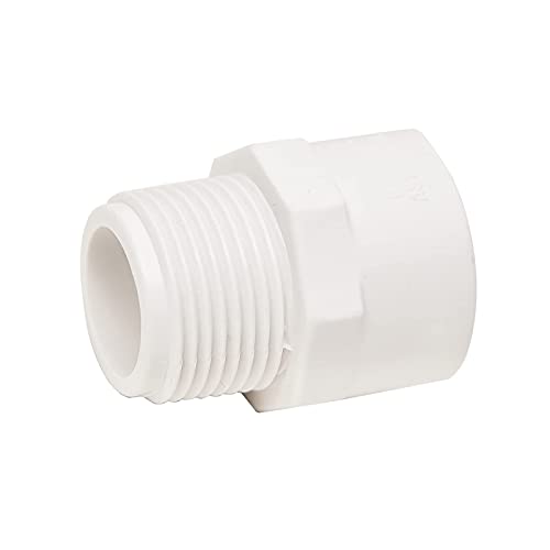 FangKingNo 5pcs 1.25Inch White 2-Way PVC Male Threaded Adapter Adaptador Macho Fittings (Slip to Male Thread) Coupling with 1.25-Inch Schedule 40-5 Pack (1 1/4") - Image 3