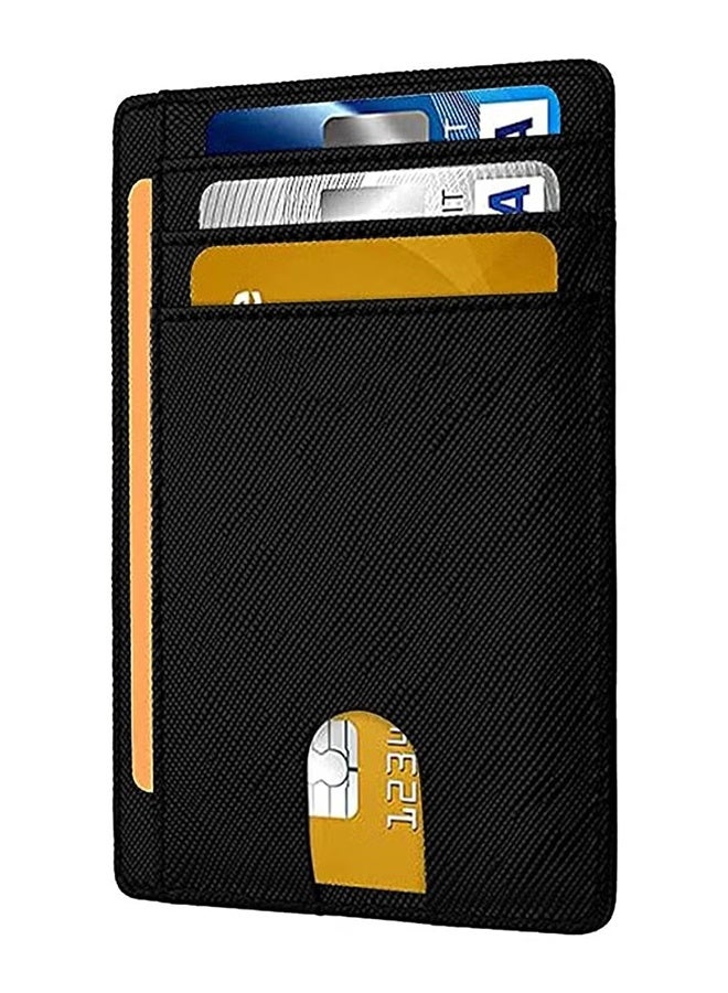 واي جيه محفظة نحيفة للرجال والنساء مع مشبك نقود وحاجب للبطاقات الائتمانية، محفظة ثنائية الطي للرجال، محفظة جلدية نحيفة وبسيطة للجيب الأمامي، مشبك بطاقات ائتمان، حقيبة نقود، منظم بطاقات العمل - Image 1