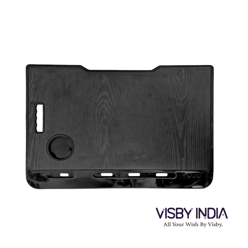 VISBY INDIA Wood Laptop Bed Tray Table Laptop Desk for BedFoldable Lap Desk Stand Notebook Desk Adjustable Laptop Table Notebook Bed Tray Lap Tablet with Cup Holder A1 150 mm 50 mm 100 mm - Image 4