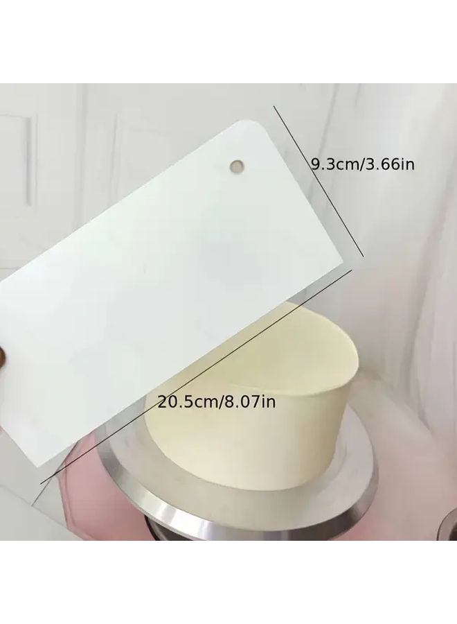 1pc Creamy White Lightweight Plastic Cake Spatula For Smooth Icing Pastry Baking Kitchen - Image 4