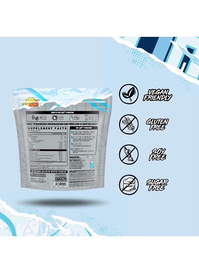 Ghost Hydration Packets, Lemon Crush, 24 Sticks, Electrolyte Powder - Drink Mix Supplement with Magnesium, Potassium, Calcium, Vitamin C - Vegan Friendly, Free of Soy, Sugar & Gluten  - Image 4